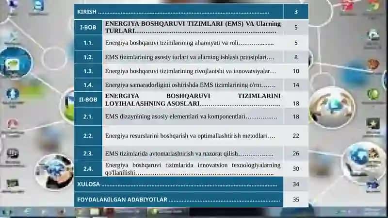 ENERGIYA BOSHQARUVI TIZIMLARI (EMS) NI LOYIHALASH 2