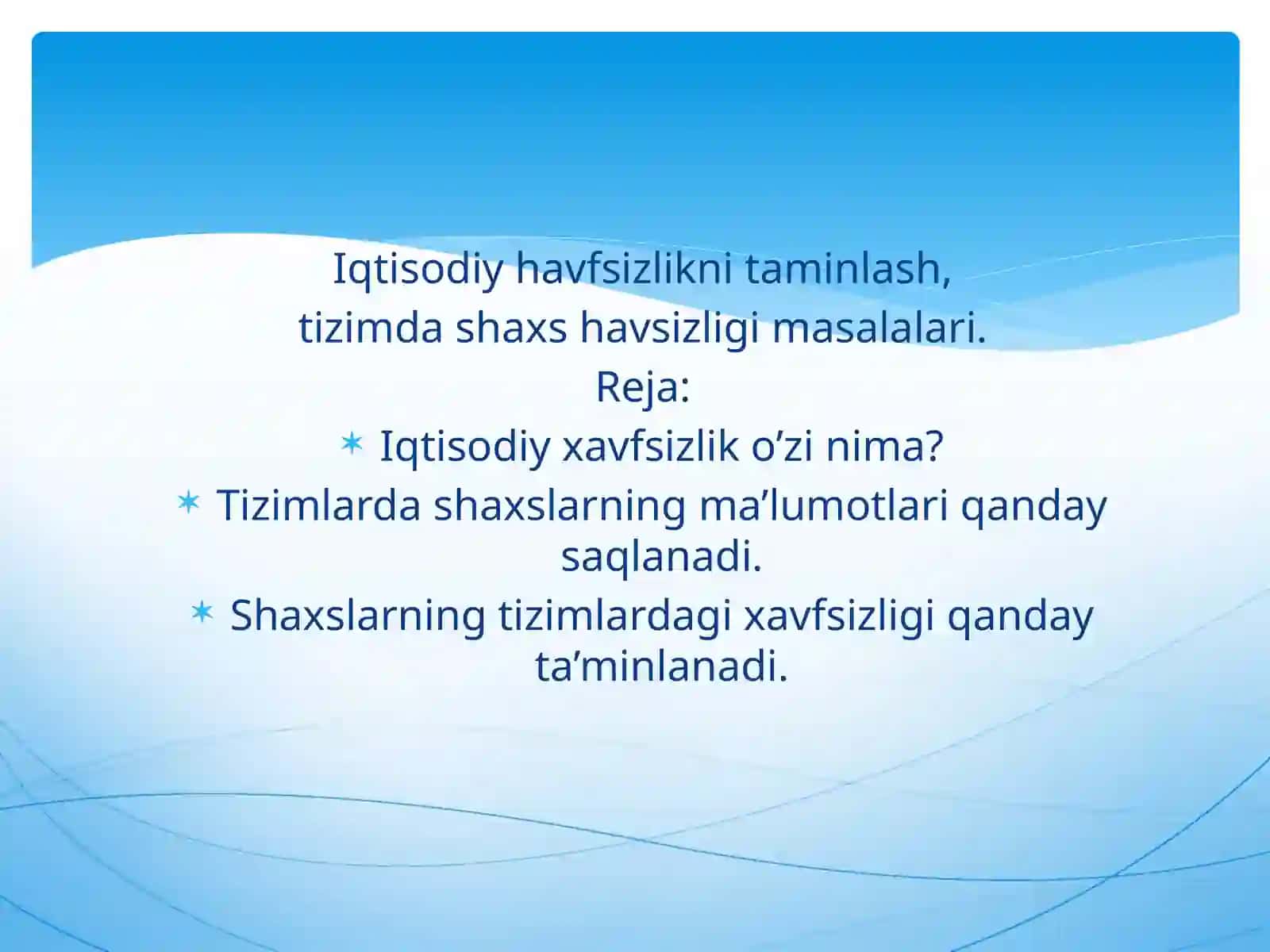 Iqtisodiy xavfsizlik 2