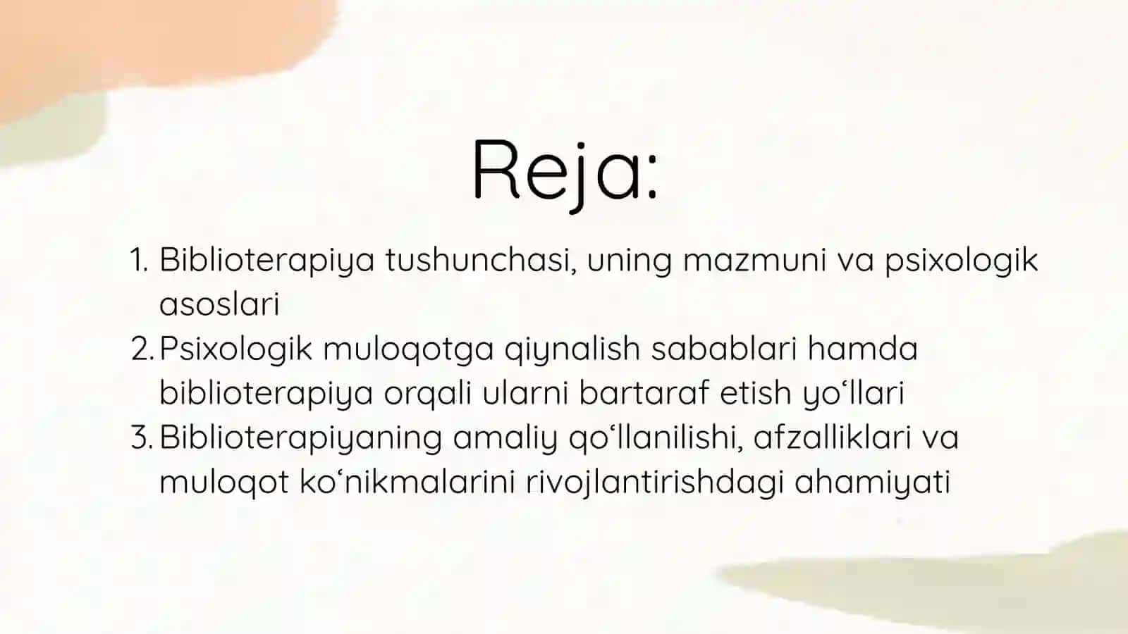Biblioterapiya psixologik muloqotga qiynalganlar uchun 2