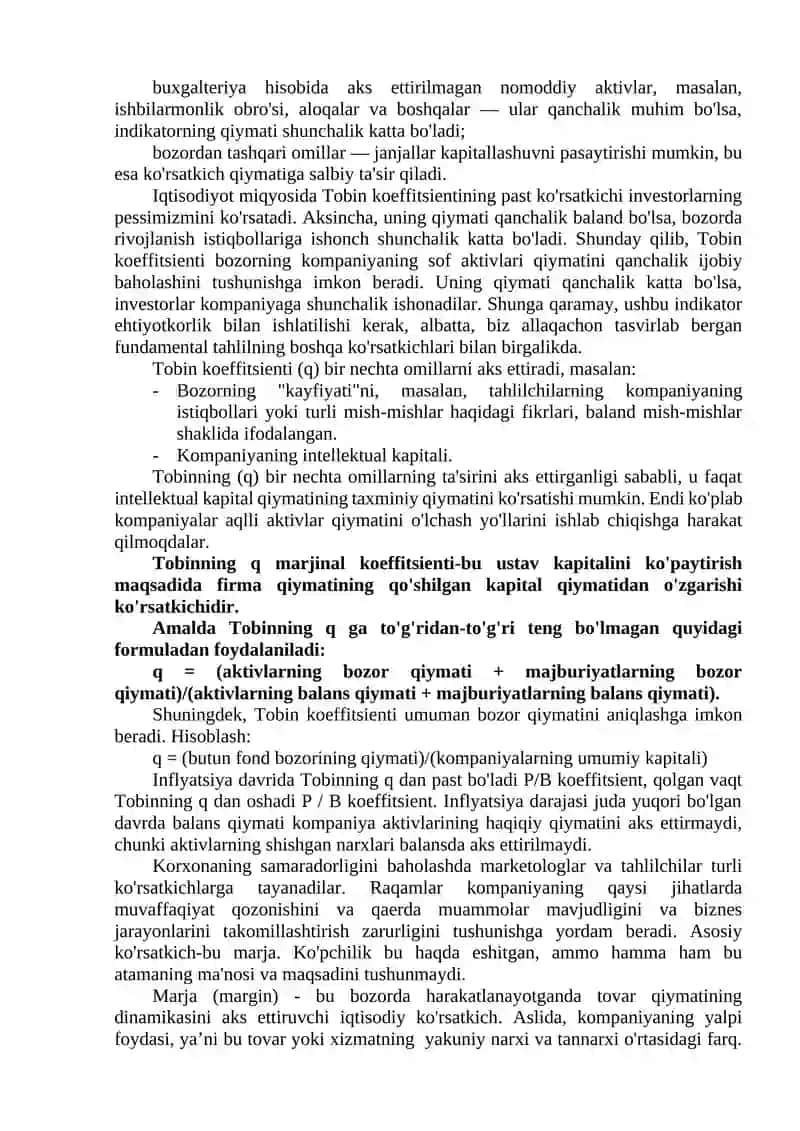 Investitsiyalarning dinamik modellari 2
