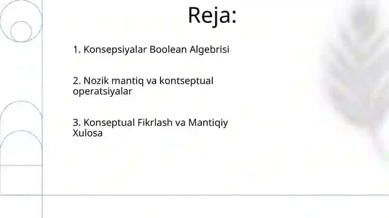 Mantiqiy amallar bajarish 2