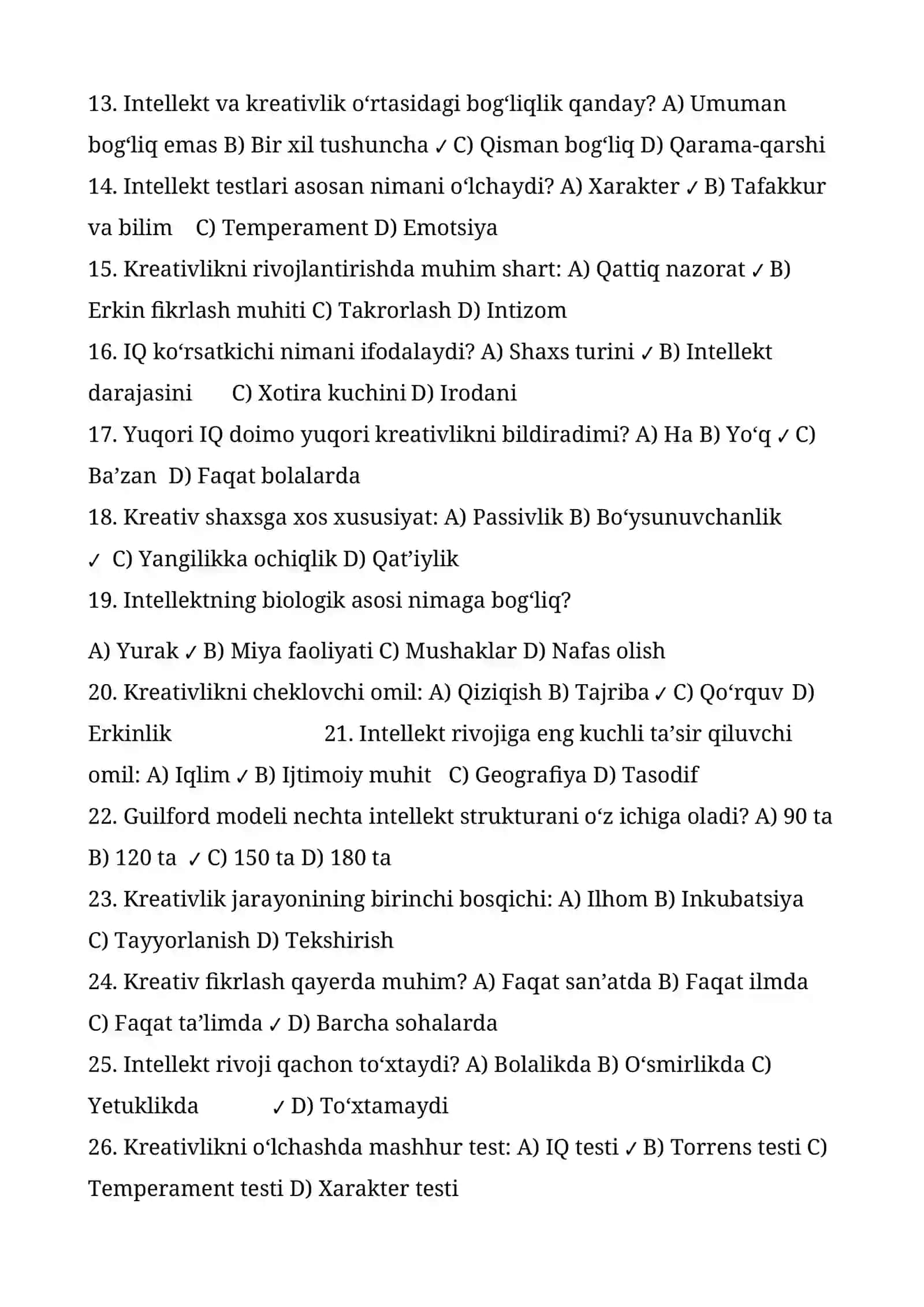 INTELLEKT VA KREATIVLIK NAZARIYALARI 2