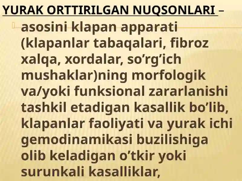 Yurakmitral nuqsonlari 2