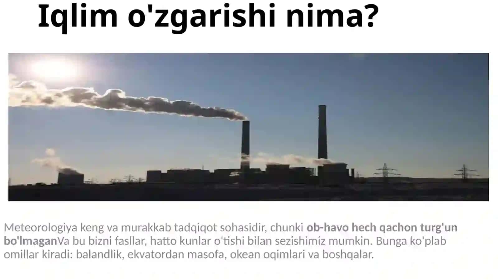 Iqlimni o’zgarib borishi va uning atrof-muhitga ta’siri 2