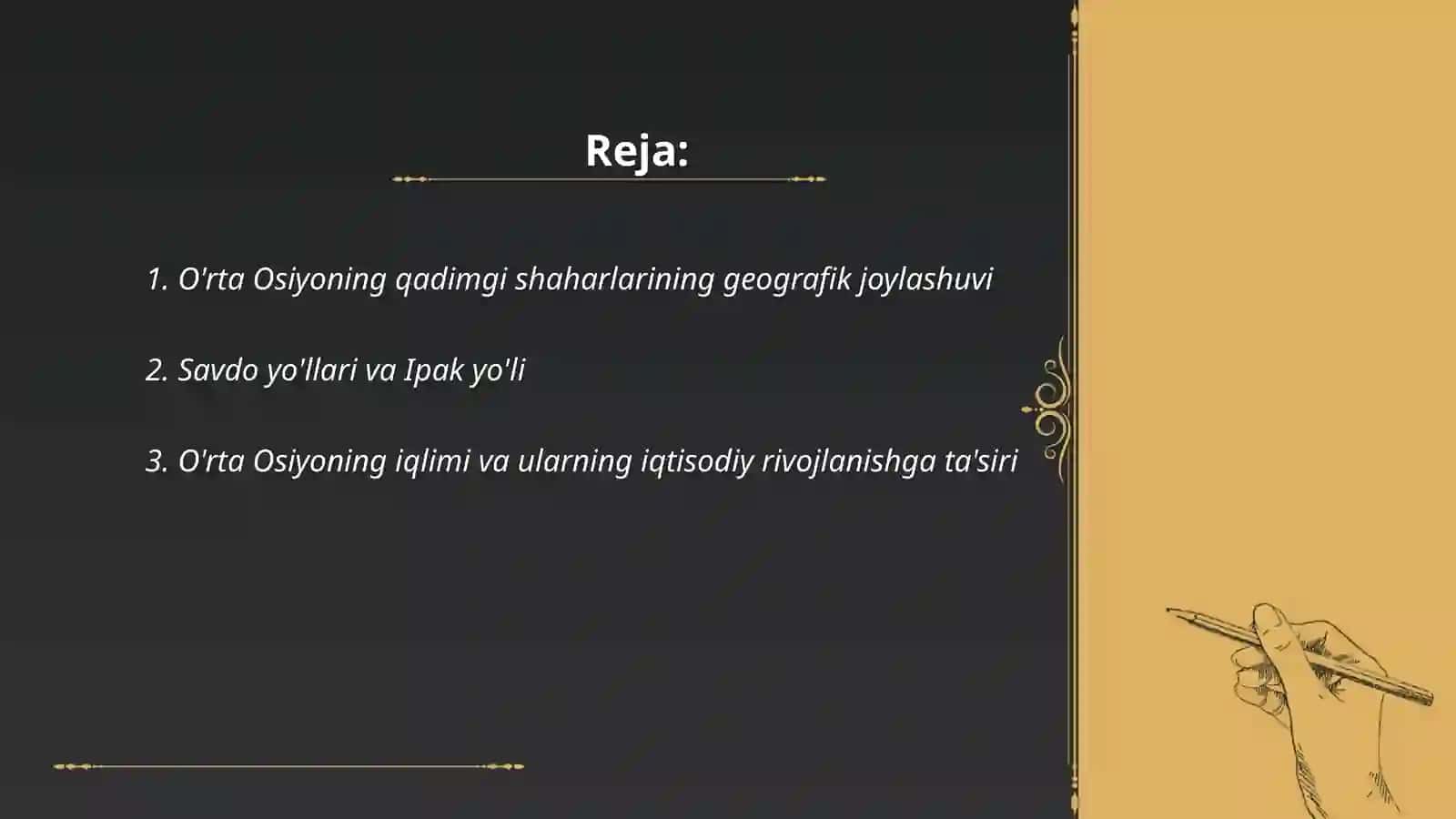 O'rta Osiyoning rivojlangan o'rta asrlardagi tarixiy geografiyasi 2