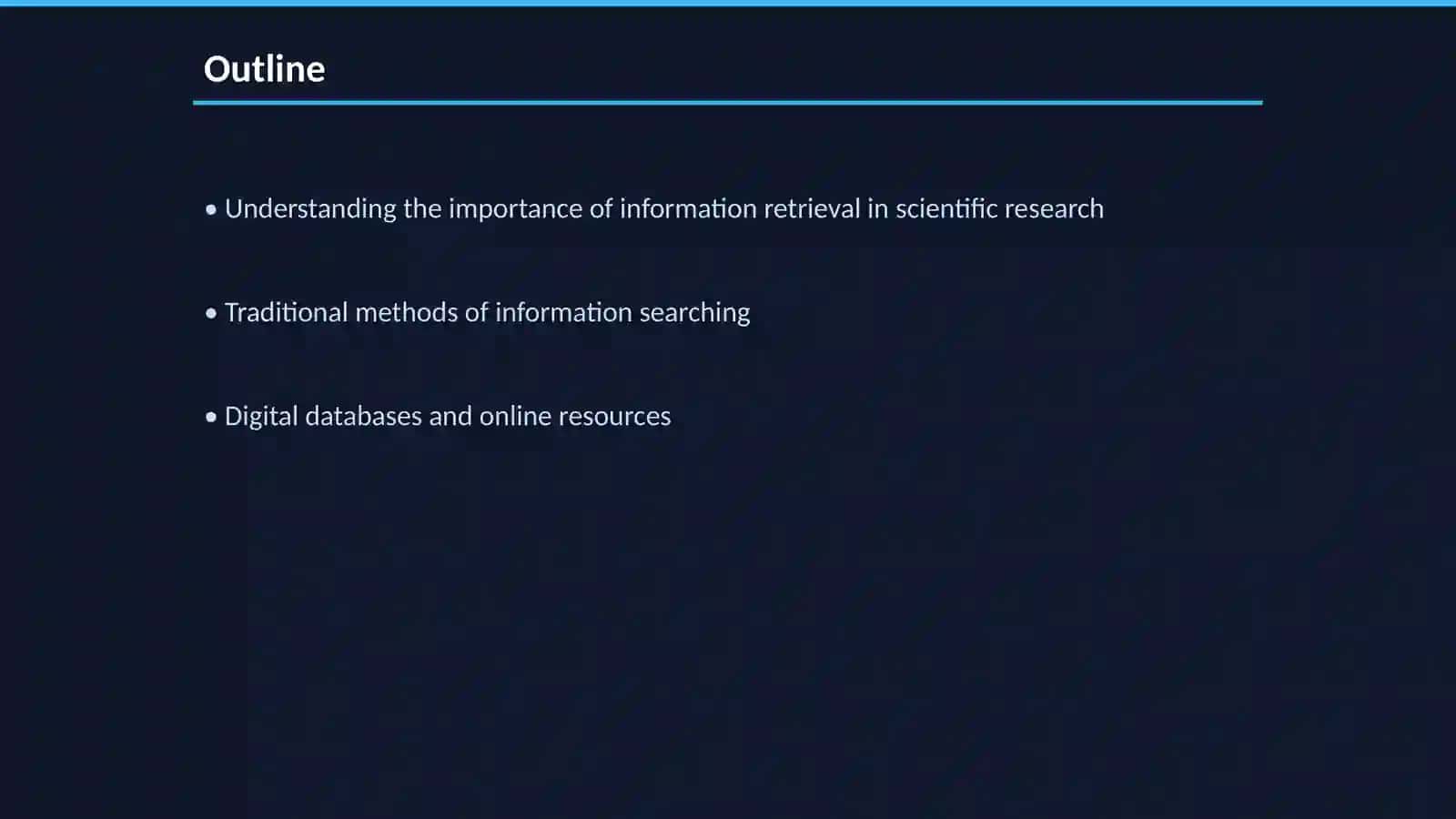The main methods of searching for information for scientific research 2