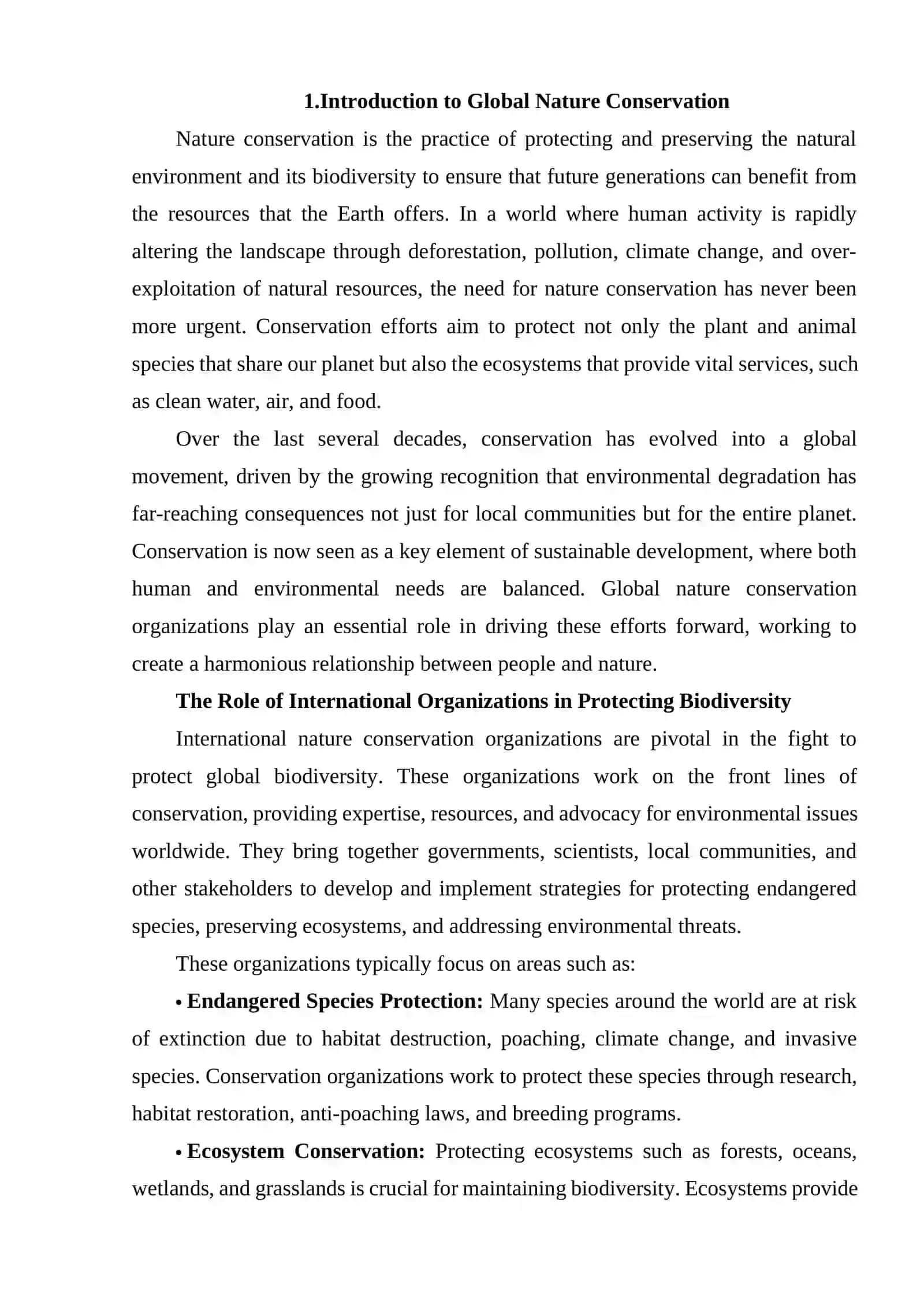 World Nature Conservation Organizations 2