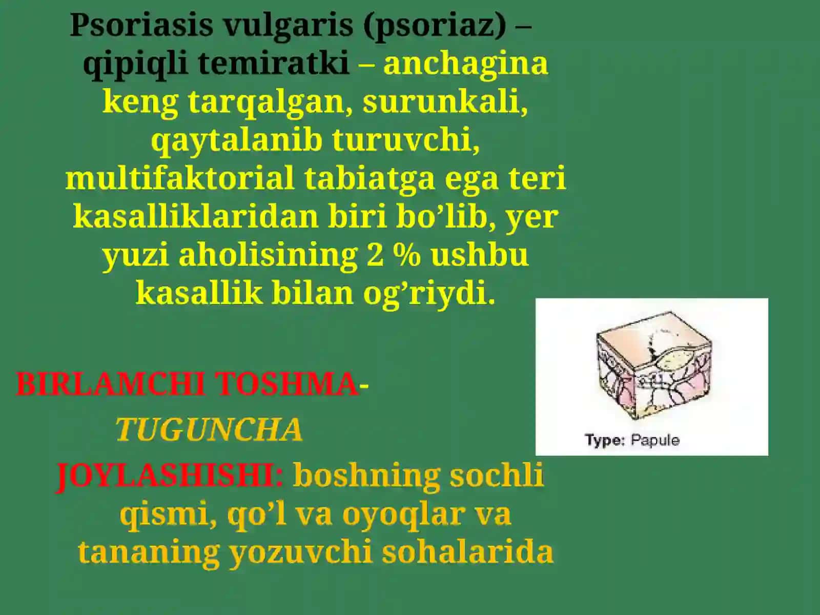 PSORIAZ va QIZIL YASSI TEMIRATKINING ATIPIK TURLARI 2