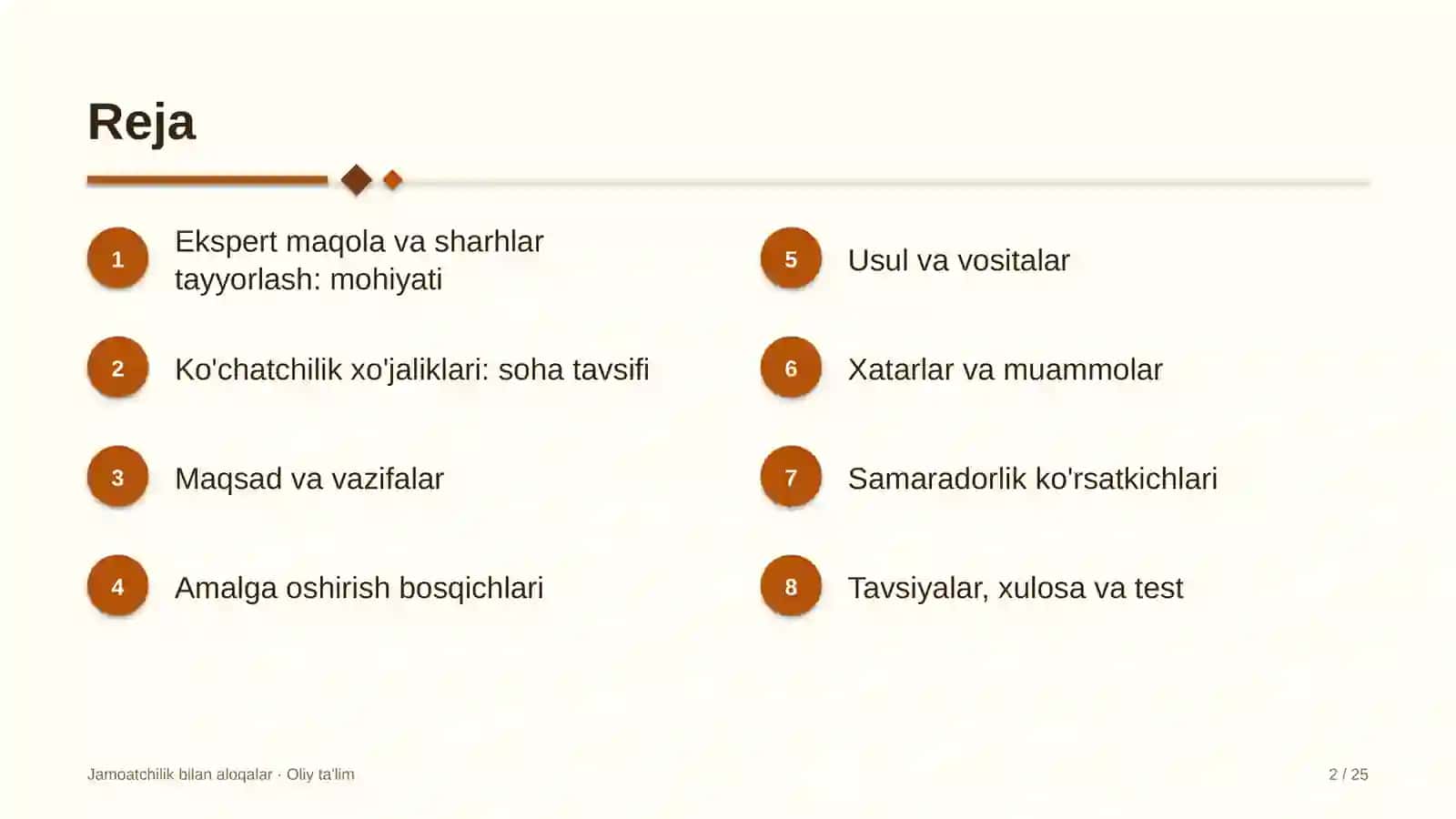 Ko'chatchilik xo'jaliklarida ekspert maqolalar va sharhlar tayyorlash 2