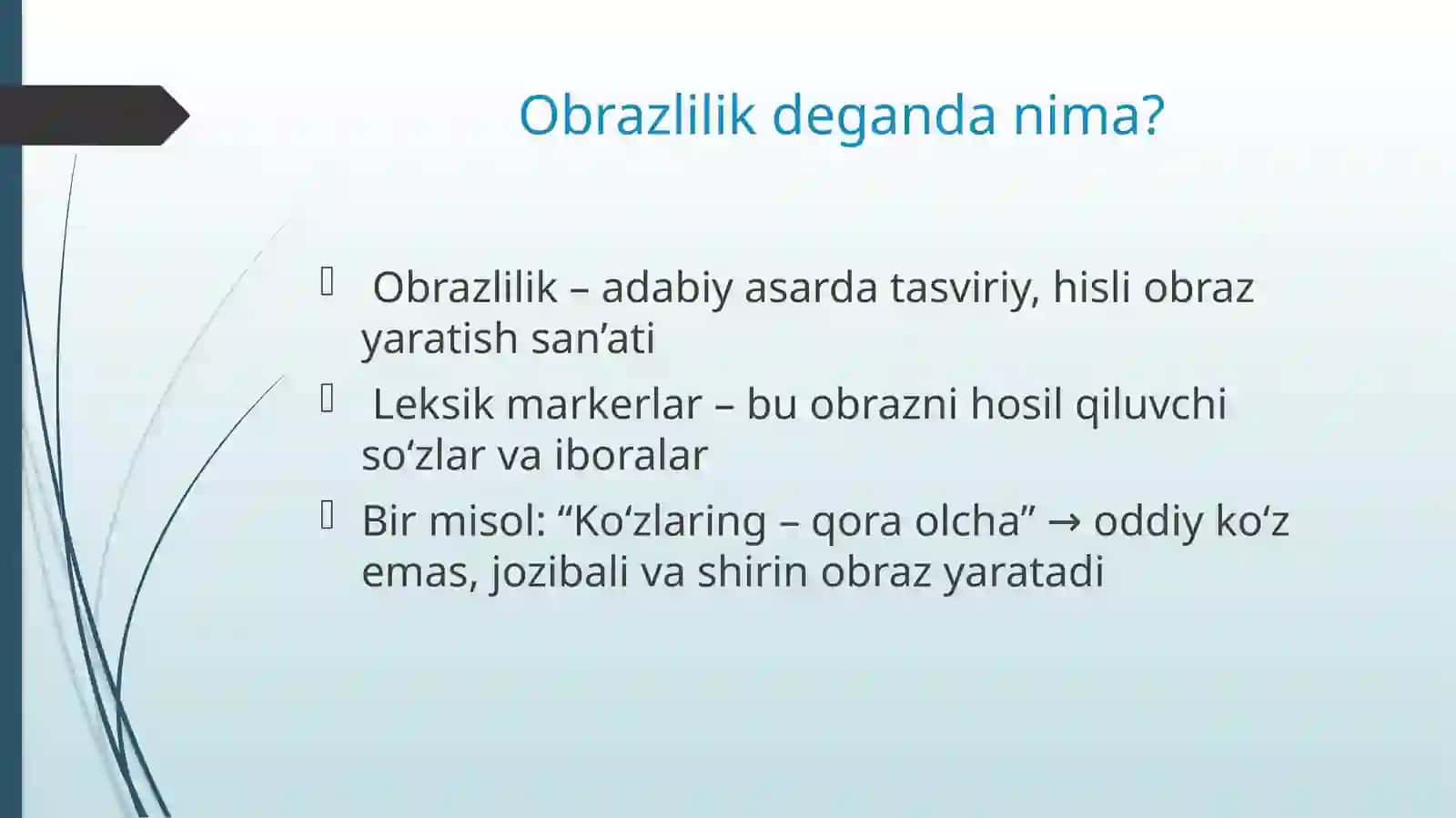 Obrazlilikning leksik markerlari 2
