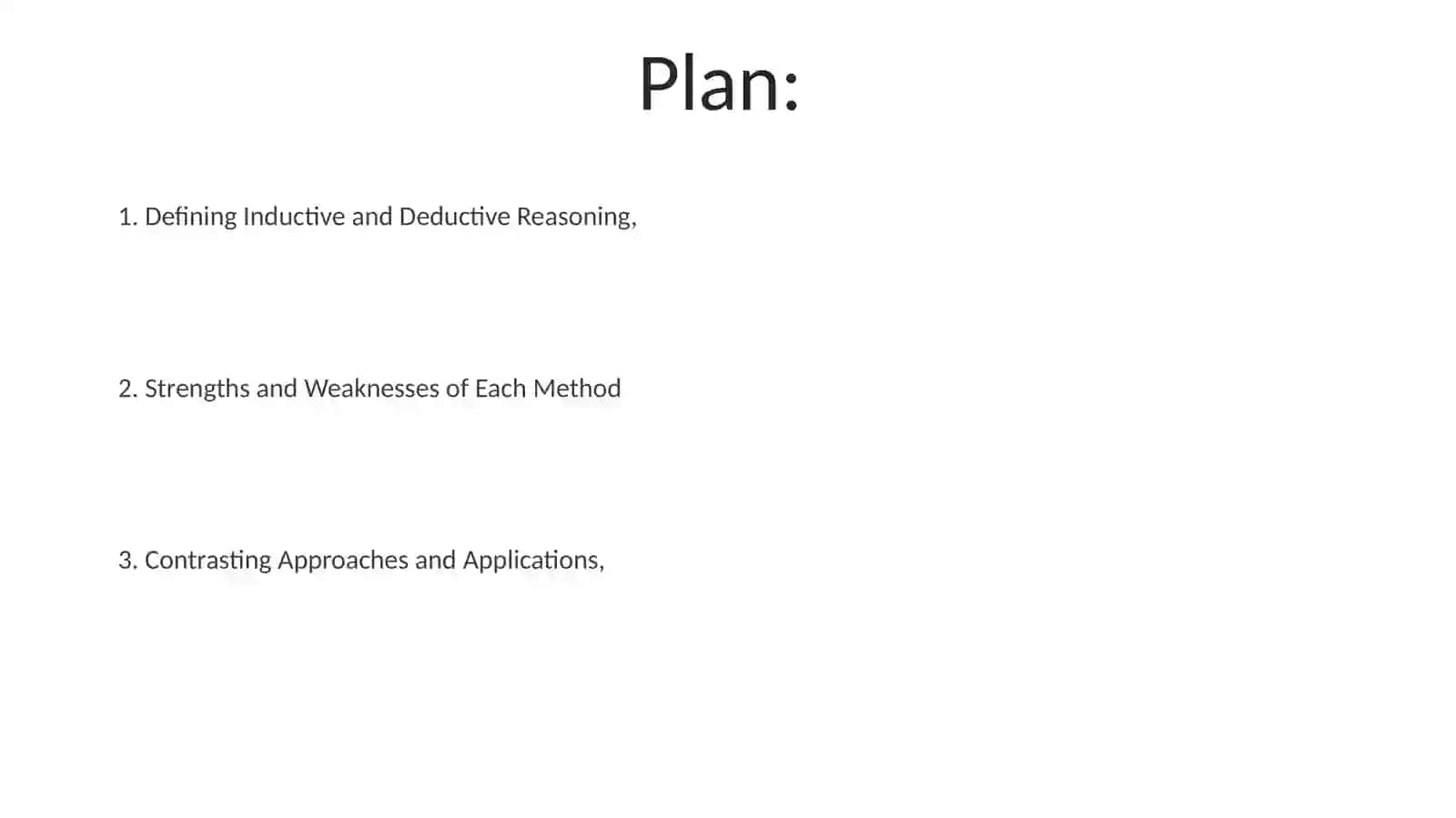 Comparison between inductive reasoning and deductive reasoning 2