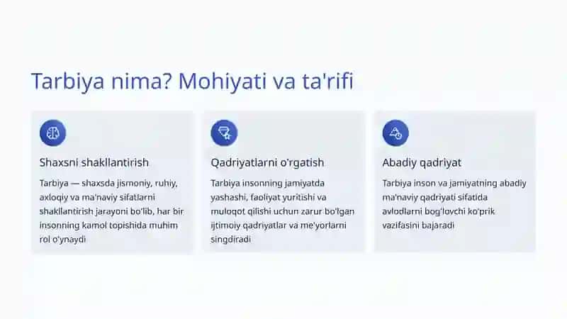 Tarbiya tushunchasi va uning maqsadi 2