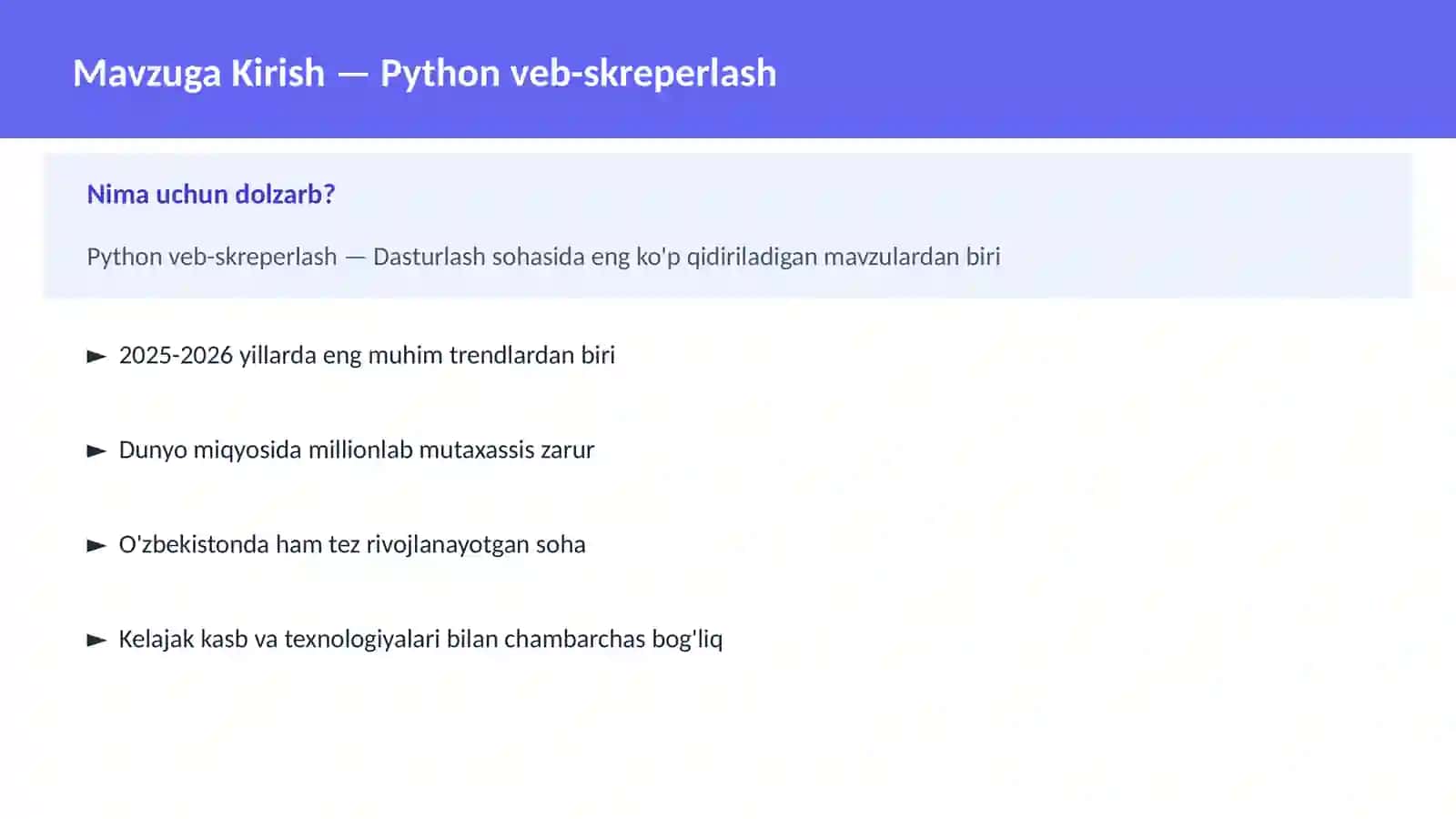 Python veb-skreperlash 2