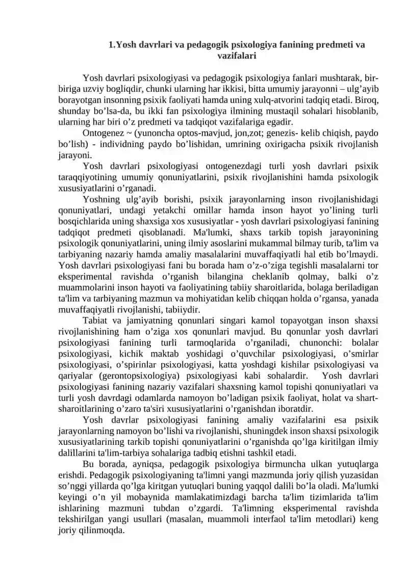 Yosh psixologiyasining tadqiqot metodlari 2