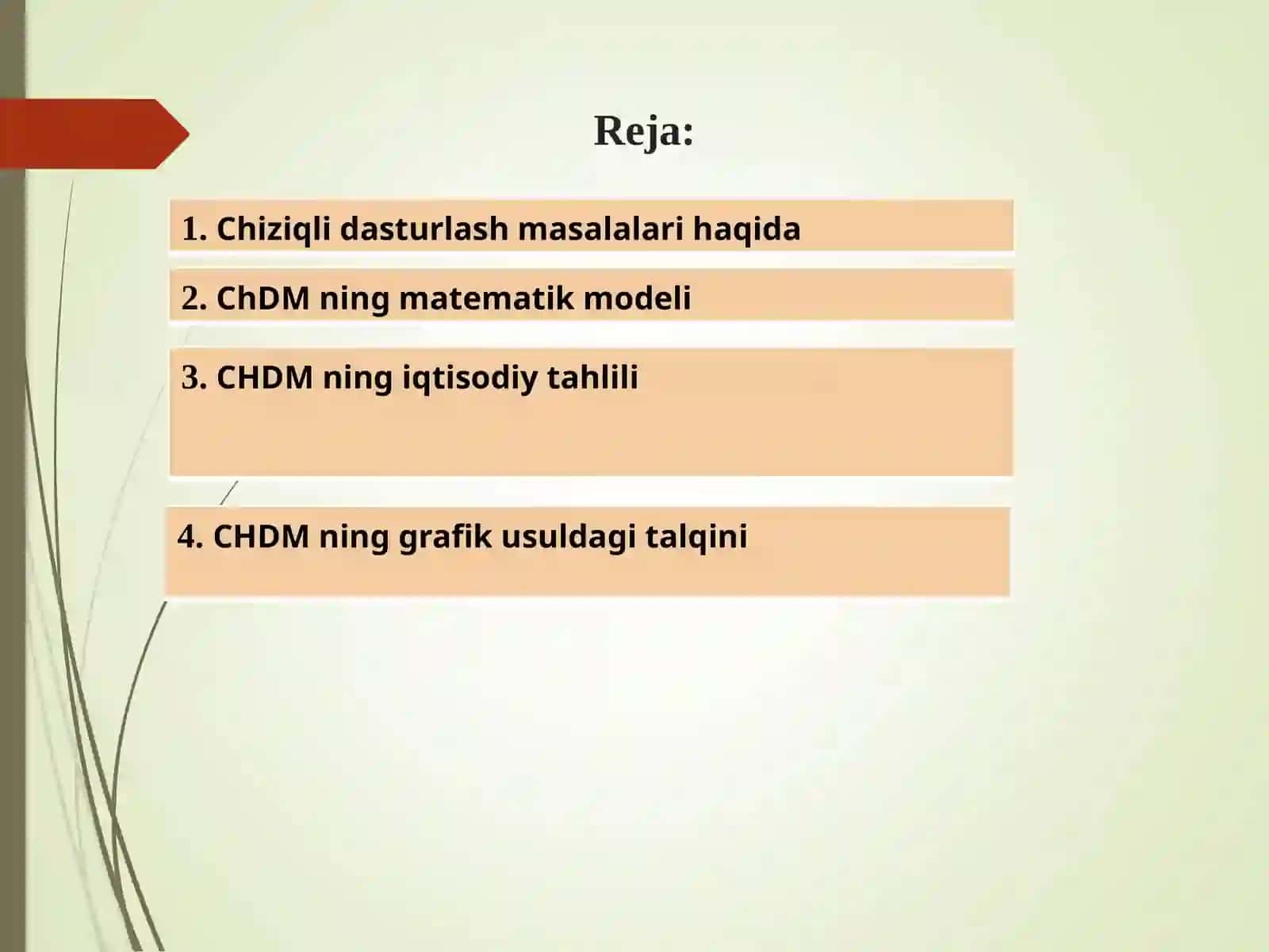 Chiziqli dasturlash masalalarining matematik modellari 2
