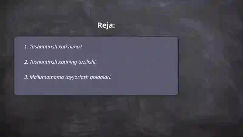 Tushuntirish xati 2
