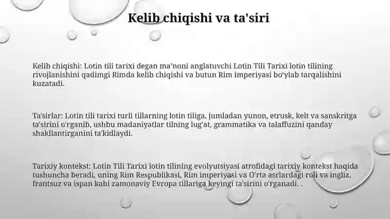 Lotin Tili Tarixi 2