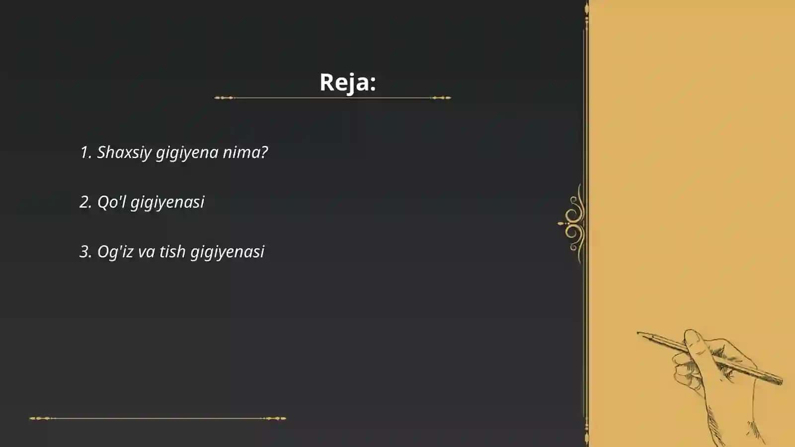 Shaxsiy gigiyena va sog'lom turmush tarzi asoslari 2