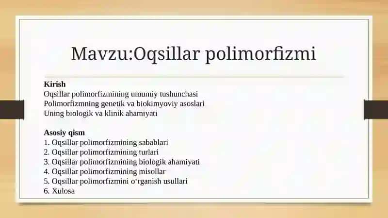 Oqsillar Polimorfizmi 2