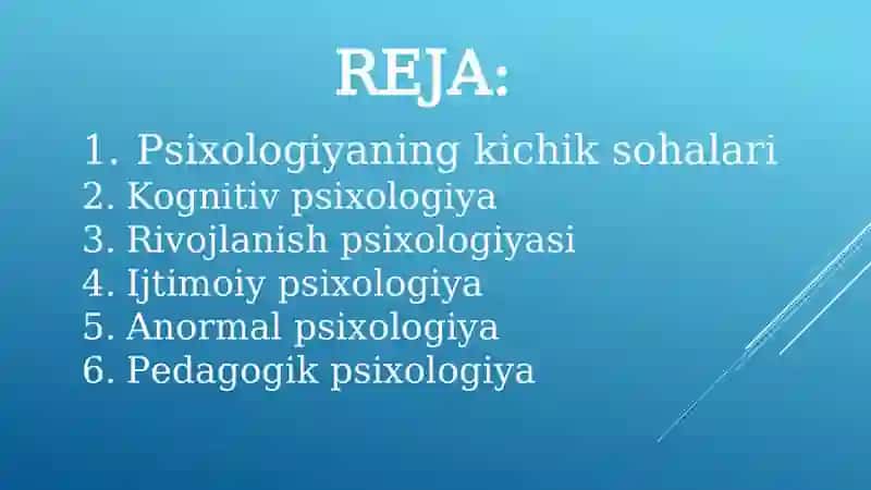 Umumiy psixologiya ta'lim psixologiyasi 2