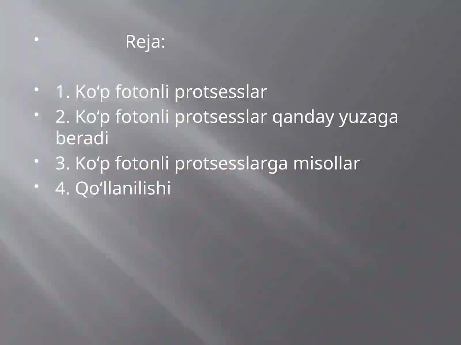 Ko’p Fatonli protsesslar 2