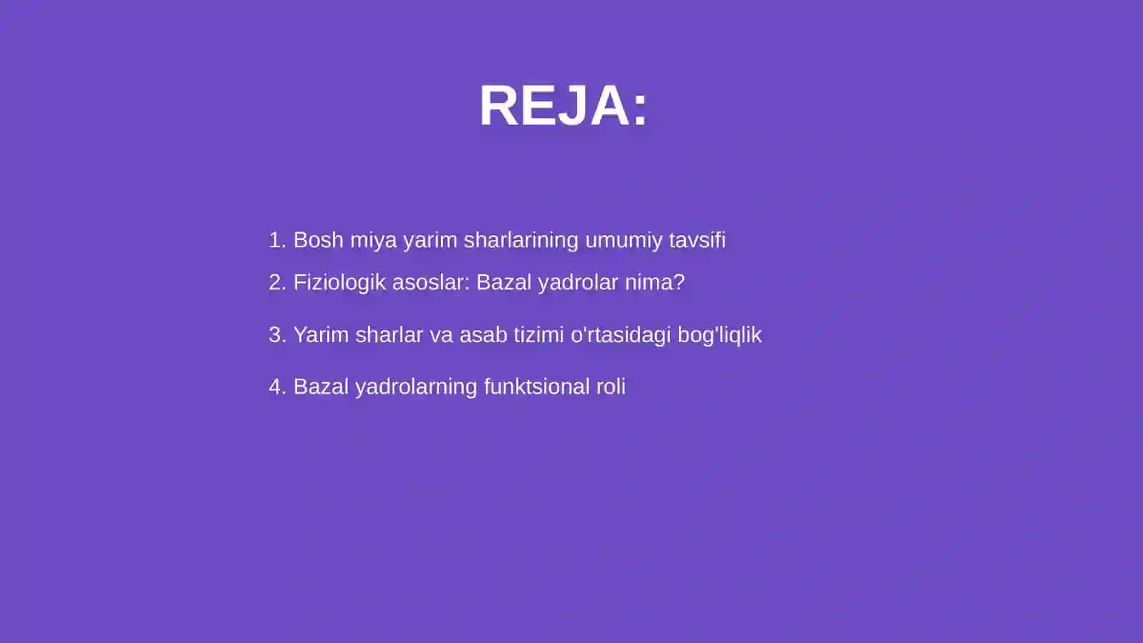 Bosh miya yarim sharlar po'stlog'ining fiziologiyasi 2