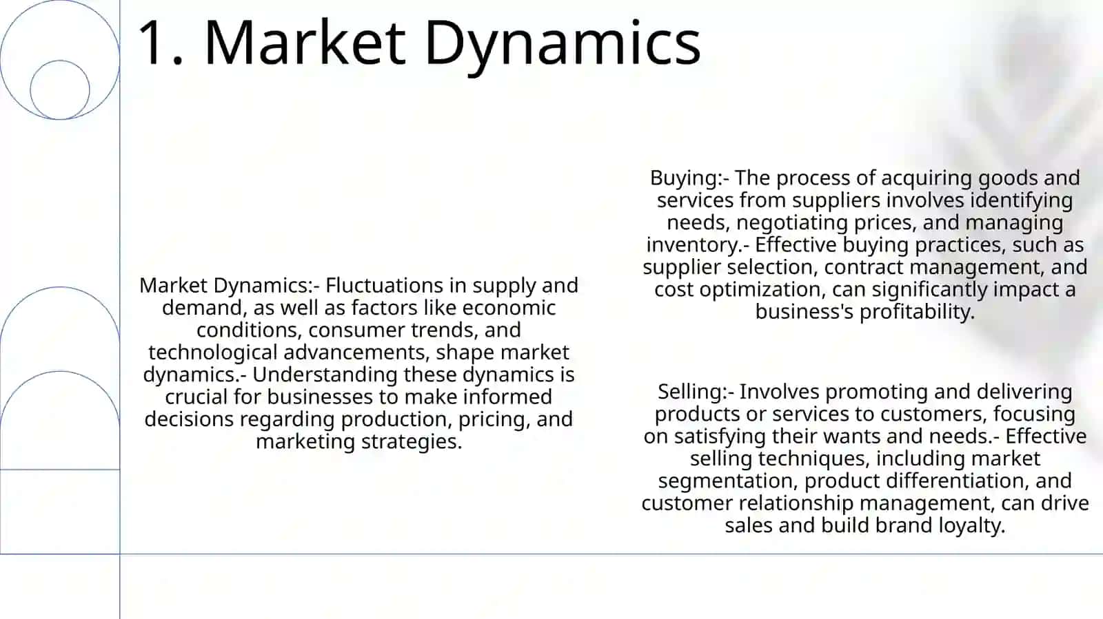 Buying And Selling 2