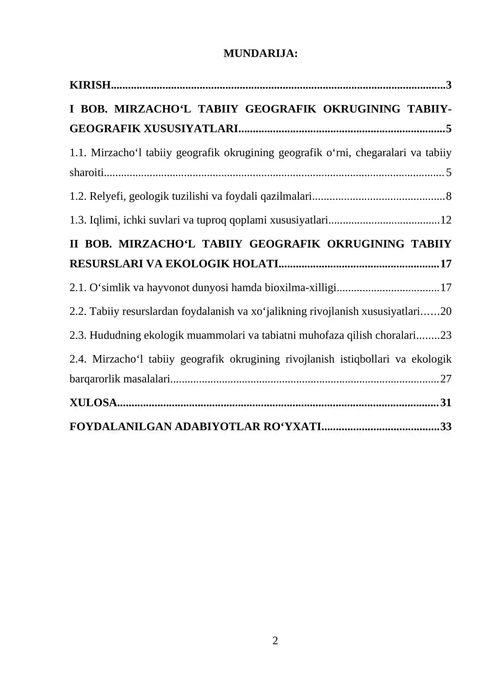 MIRZACHO‘L TABIIY GEOGRAFIK OKRUGI 2