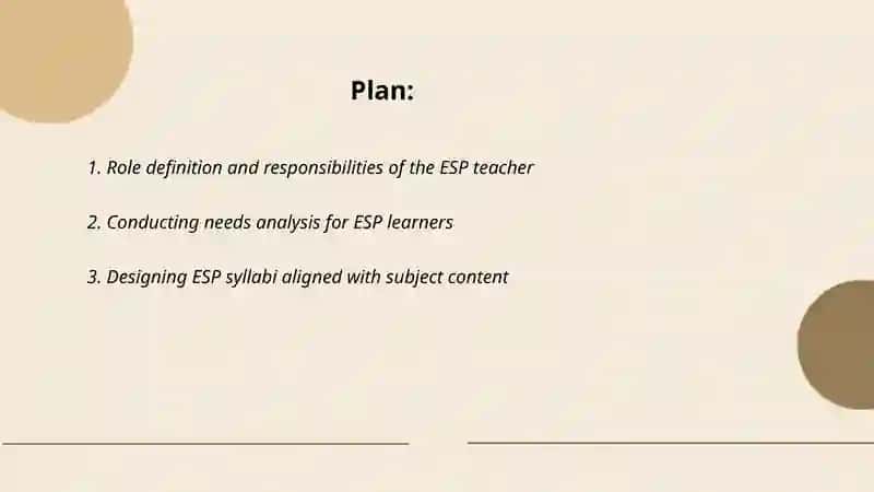 The role of the ESP teacher 2