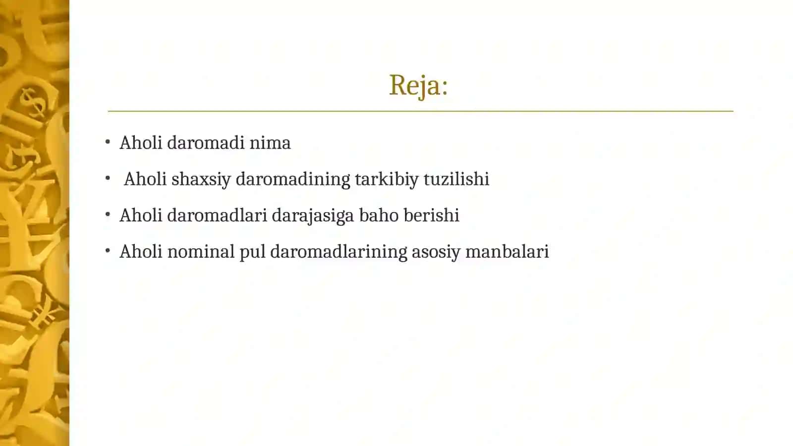 Aholi daromadlari va uning tarkibi 2