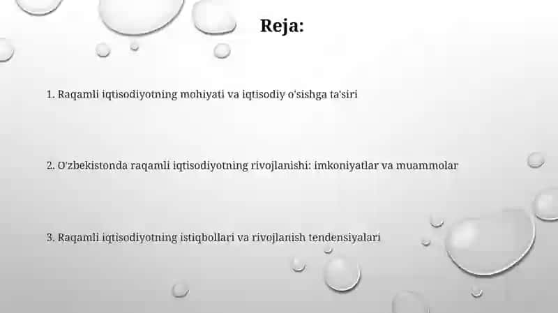 Raqamli iqtisodiyotning roli 2