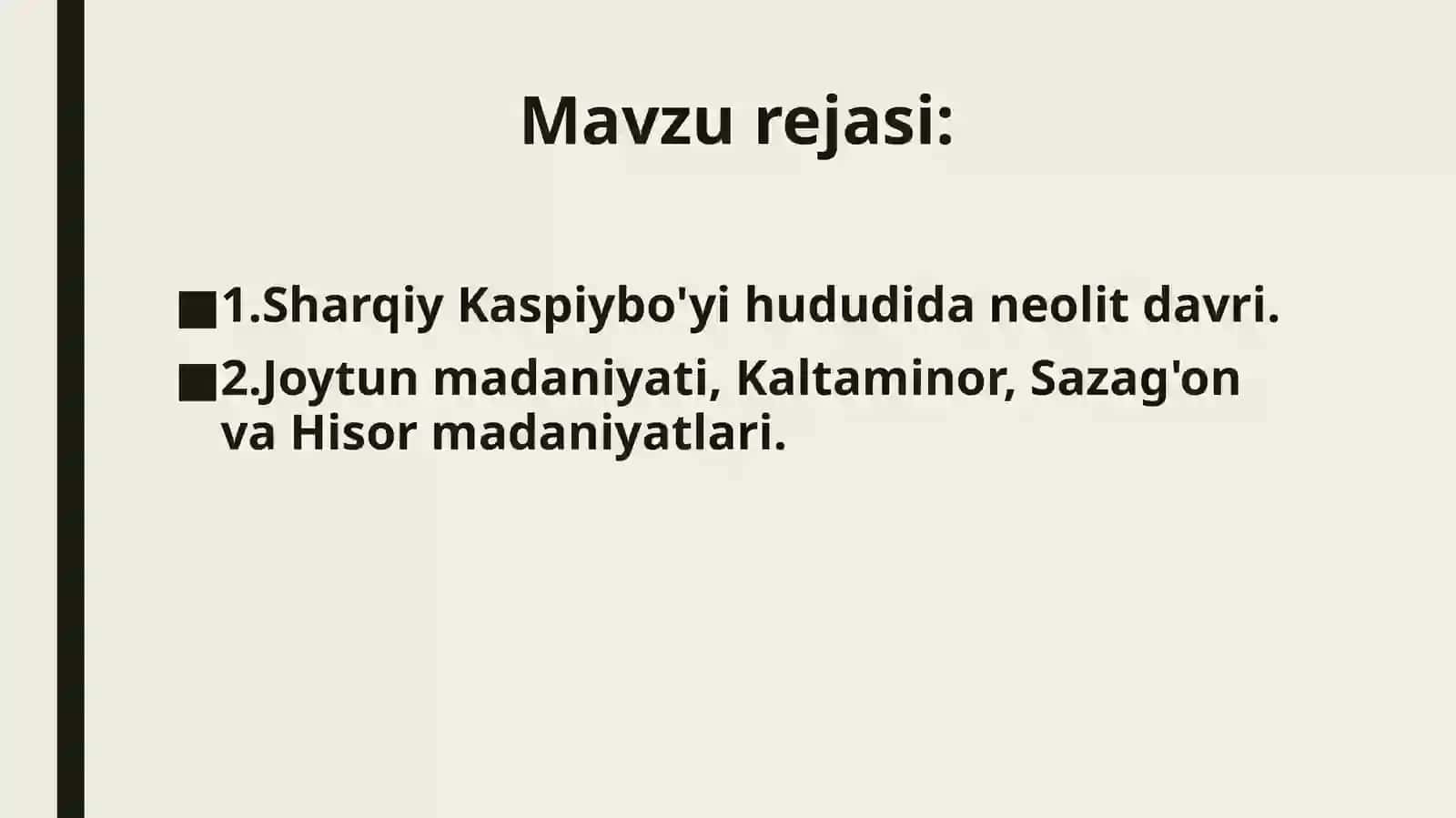 Neolit davri yodgorliklari 2