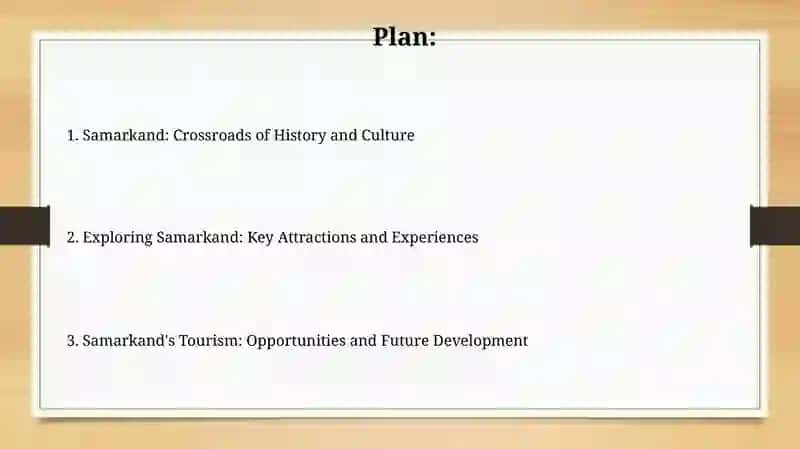 Samarkand as a Tourist City 2