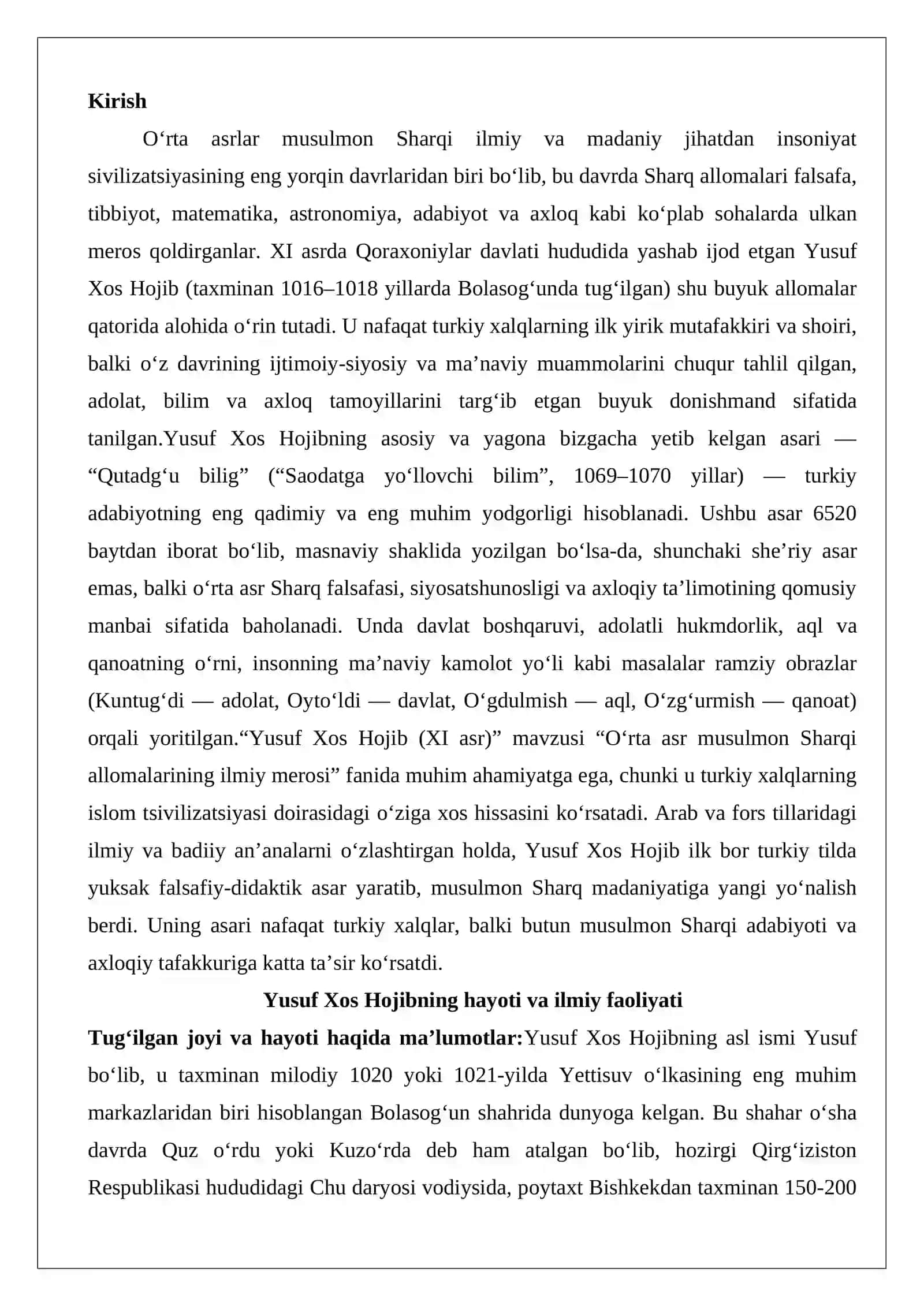 Yusuf Xos Hojib (XI asr) 2