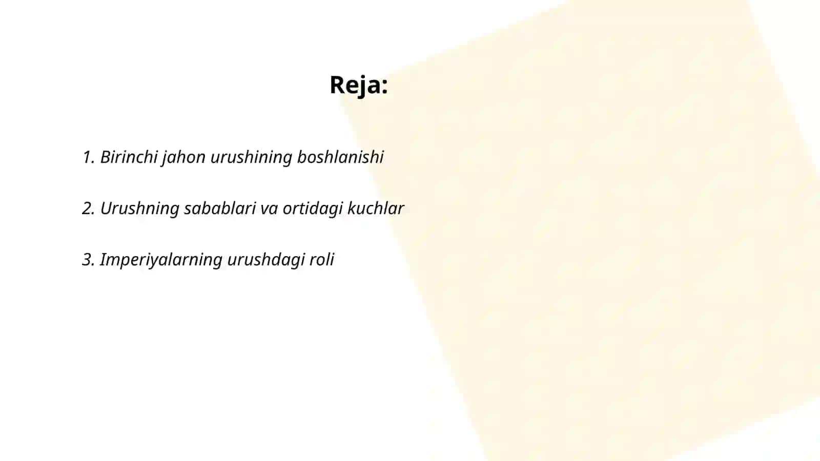 Birichi jahon urushi va uning Turkistonga tasiri 2