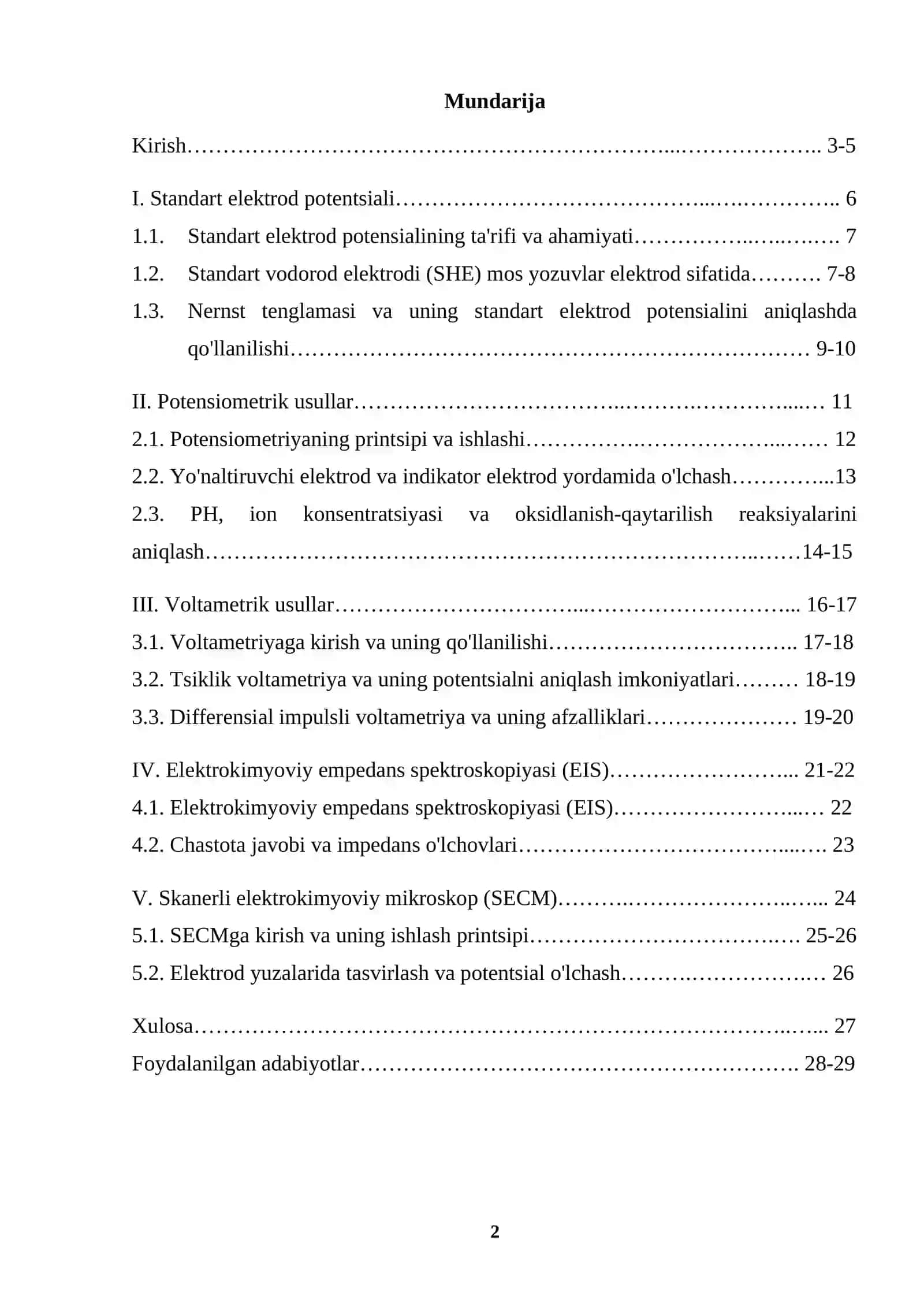 Elektrodlar potensialini aniqlash usullari 2