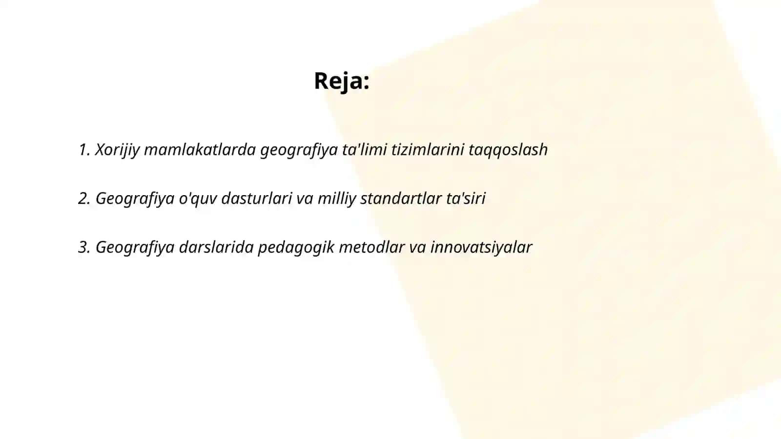 Xorijiy mamlakatlarda Geografiya talimi 2