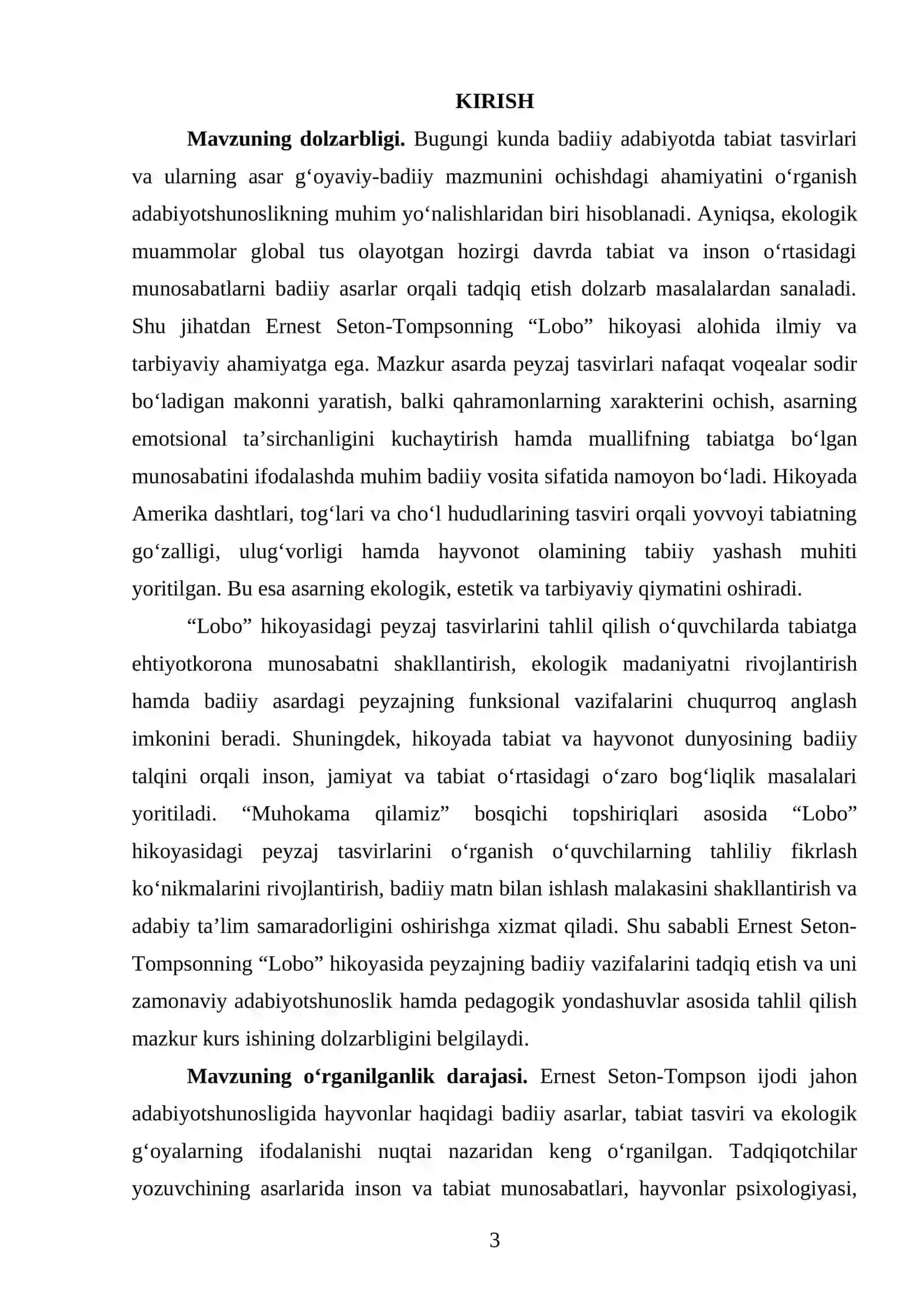 Ernest Seton Tompson. Lobo hikoyasi.  muhokama qilamiz bosqichi topshiriqlari bilan ishlash.peyzaj 2