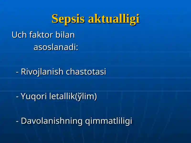 Umumiy yiringli xirurgik infeksiya 2