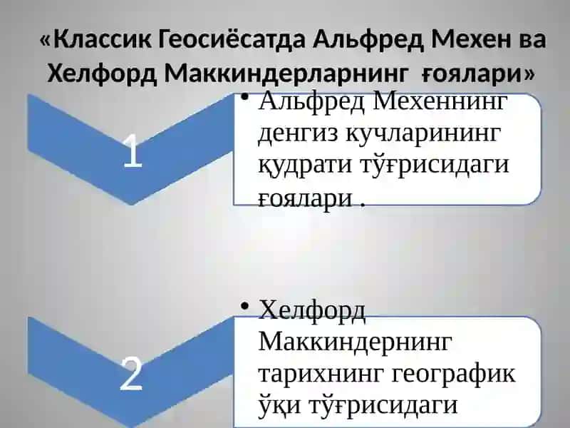 «Классик Геосиёсатда Альфред Мехен ва Хелфорд Маккиндерларнинг ғоялари» 2