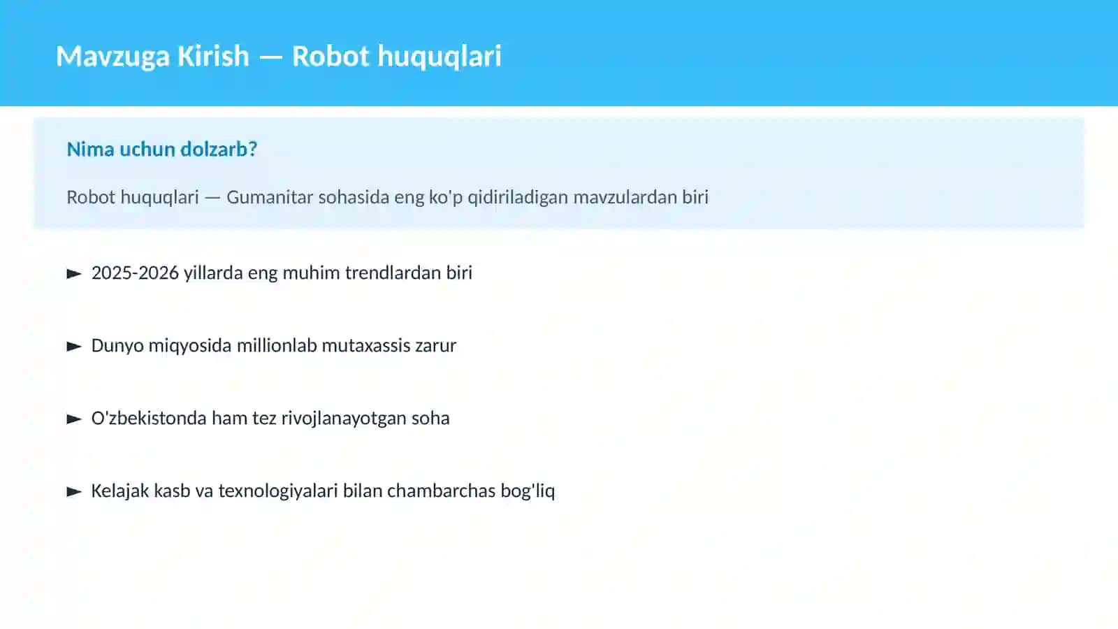 Robot huquqlari 2