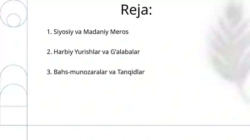 Amir Temur Loy Jangi haqida 2