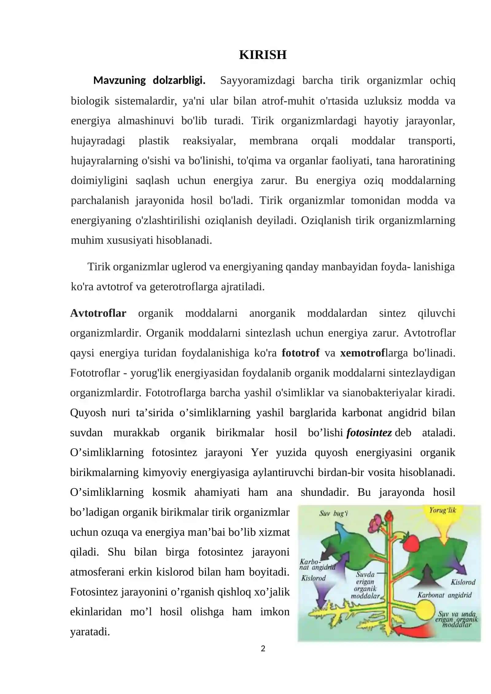 Tirik organizmlar mavzusini o'rgatish usullari 2