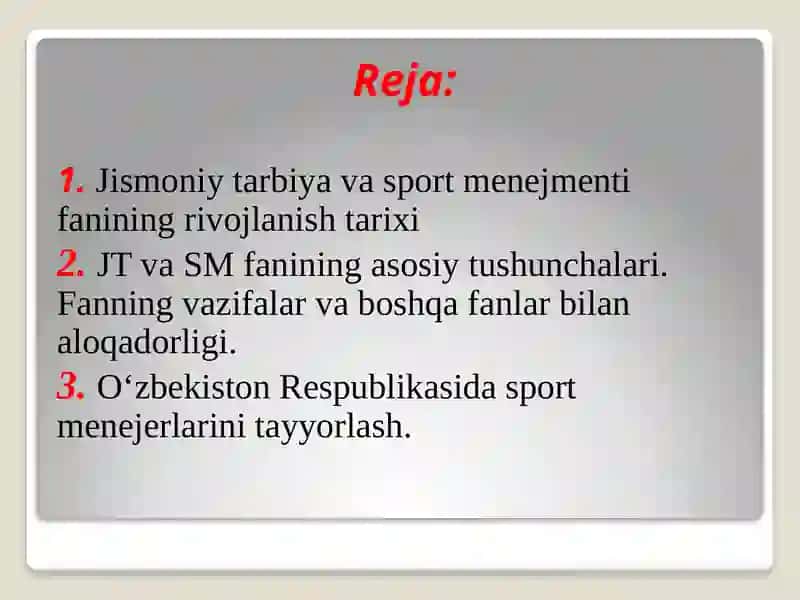 Jismoniy tarbiya va sport menejmenti 2