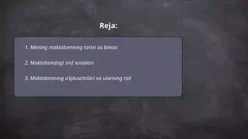 Mening maktabimning tarixi va binosi 2