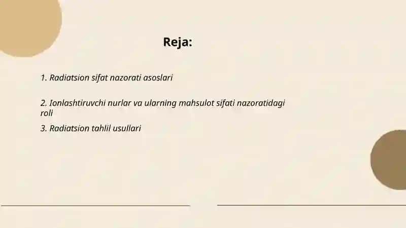 Radiatsion sifat nazorati asoslari 2