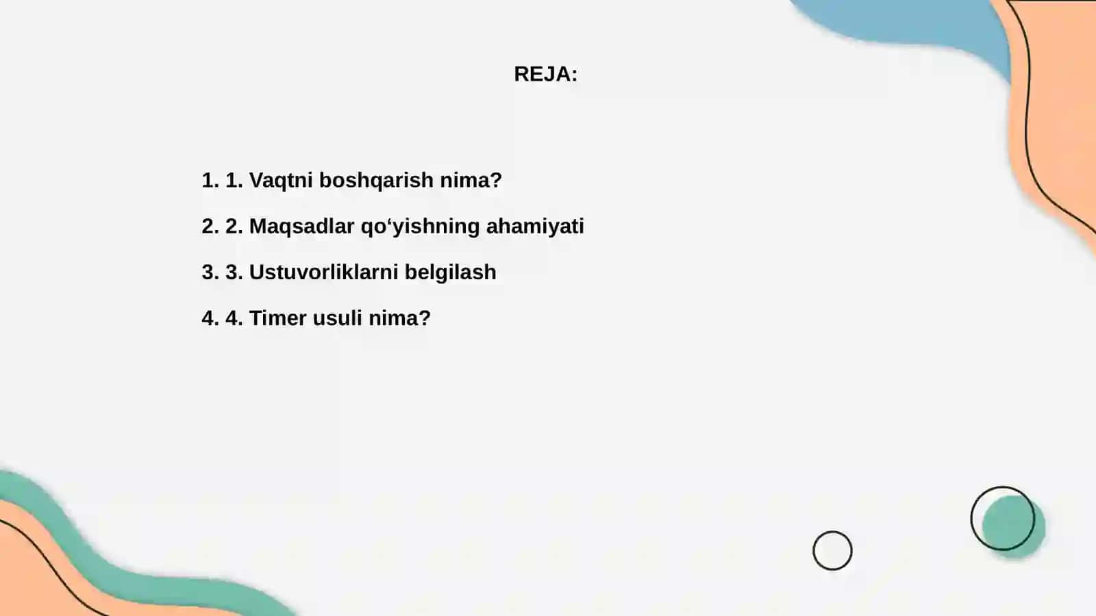 Vaqtni boshqarish.Timer 2