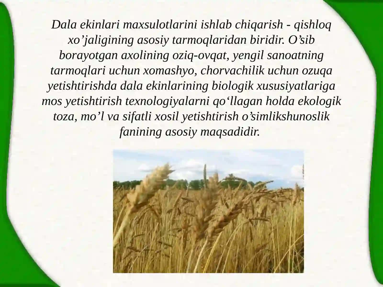 O’simlikshunoslikning tabiiy biologik asoslari 2