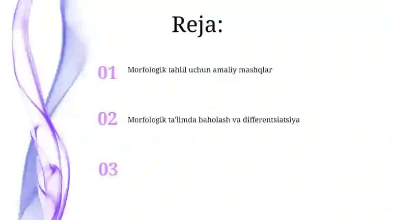 Morfologik tahlil amaliy mashqlar 2