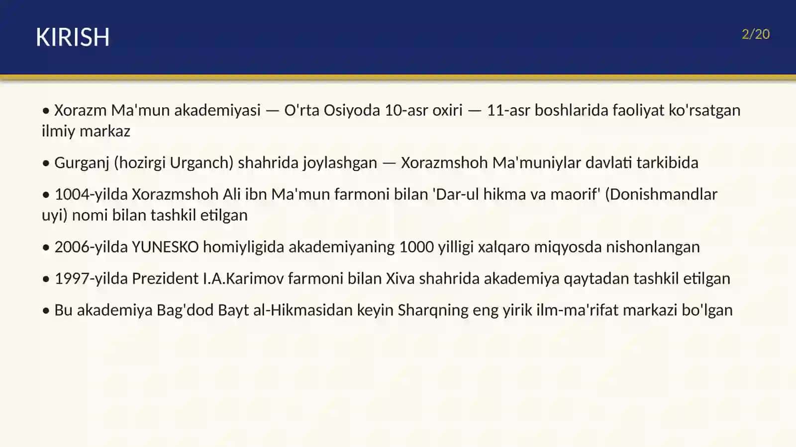 Xorazm Maʼmun Akademiyasi 2